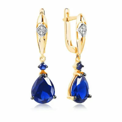 Серьги с бриллиантами из золота